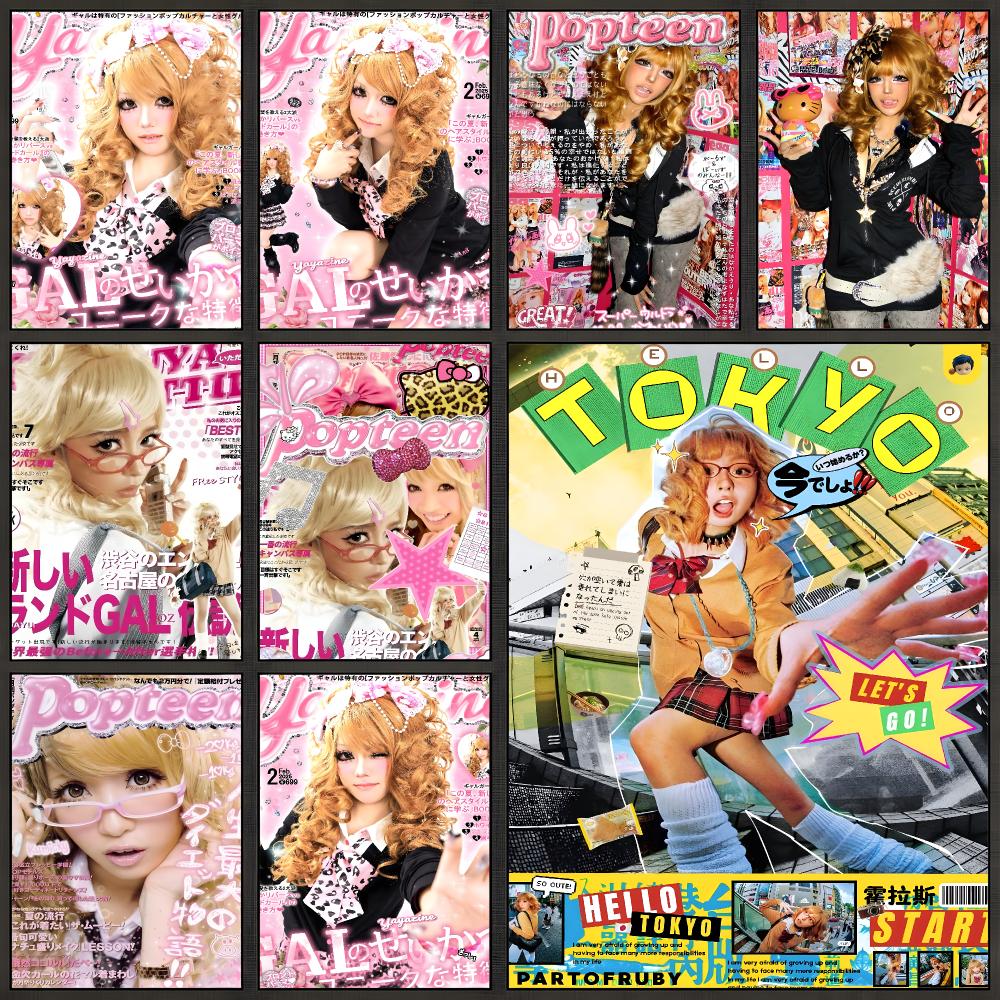 Japanese Lifestyle Gifts - Póster de estilo japonés Gyaru, arte