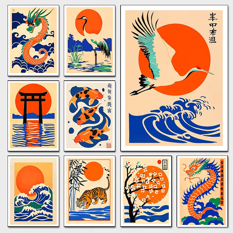 Ilustraciones japonesas Retro, - Japanese Lifestyle Gifts reseña y precio