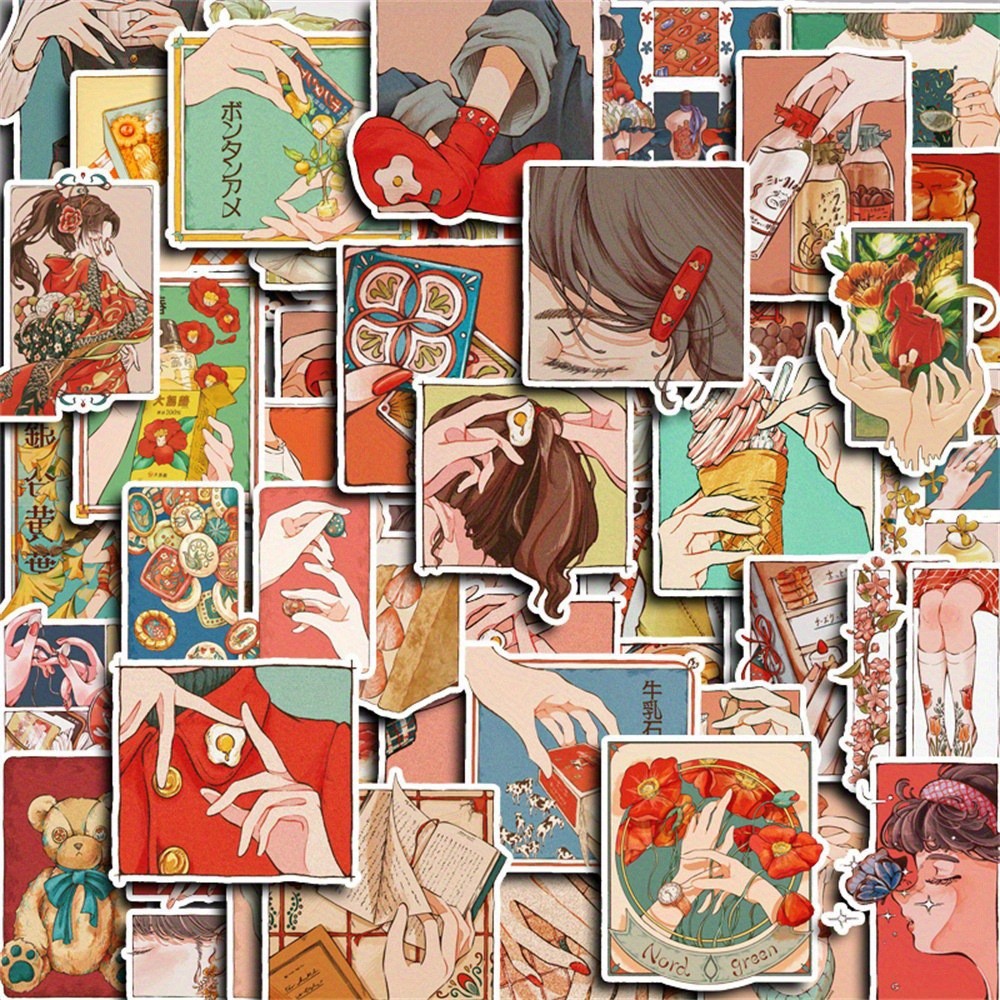 50 Pegatinas de Estilo Vintage - Japanese Lifestyle Anime reseña y precio