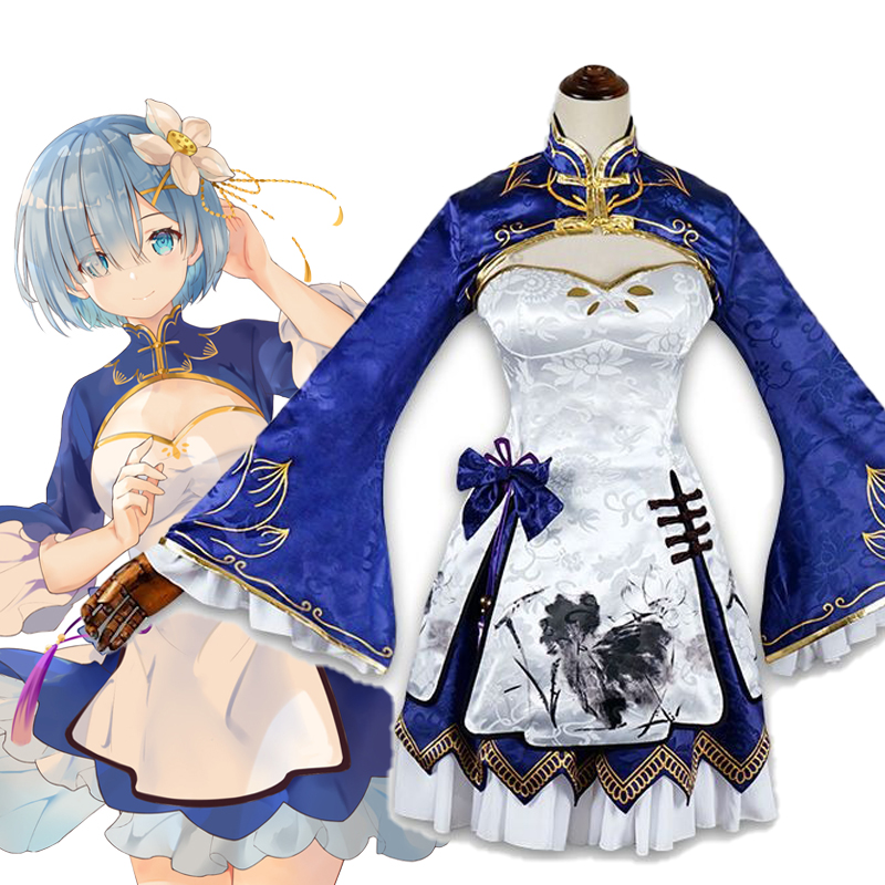 Rem Ram Cosplay Cheongsam Anim - Japanese Lifestyle Anime reseña y precio